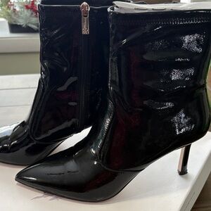 Jessica Simpson patent leather Black Heeled Boots